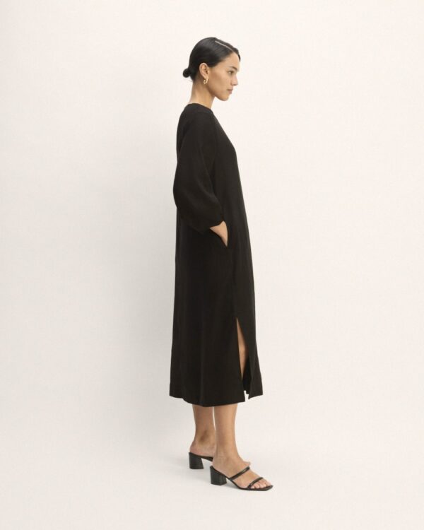 Linen A-Line Midi Dress