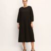 Linen A-Line Midi Dress