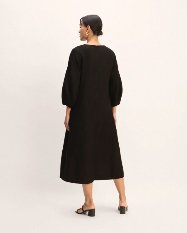 Linen A-Line Midi Dress