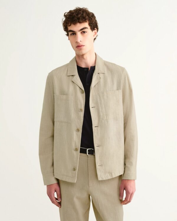 Aldred Linen-Cotton Revere Overshirt