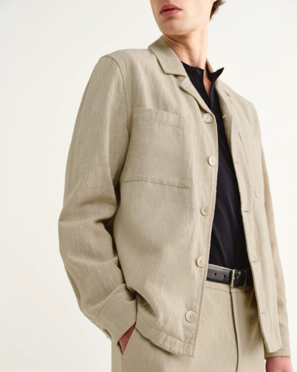 Aldred Linen-Cotton Revere Overshirt