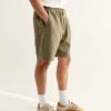 Kurt Cotton-Linen Crinkle Shorts