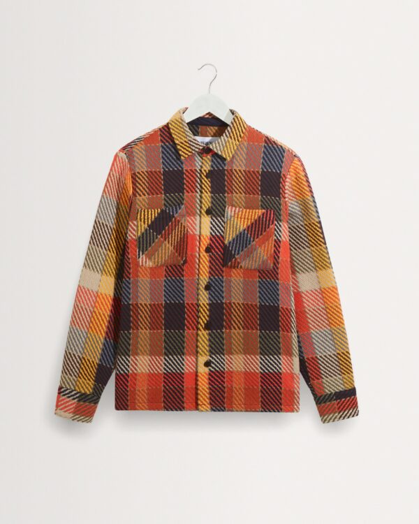 Whiting Orange Pike Check Overshirt