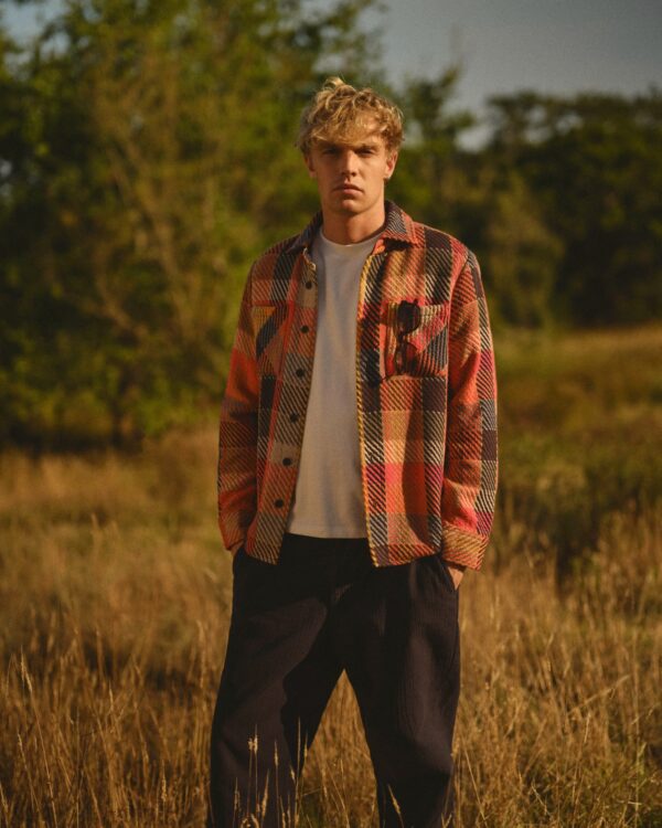 Whiting Orange Pike Check Overshirt